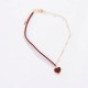 Wholesale Red Heart Pearl Simple Necklace